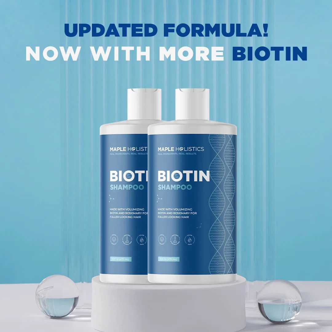Шампунь Maple Holistics Biotin Volume для тонких волос с розмарином и аргановым маслом Maple Holistics — фото 3