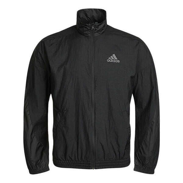 

Куртка Men's adidas Logo Printing Solid Color Stand Collar Jacket Autumn Black, мультиколор