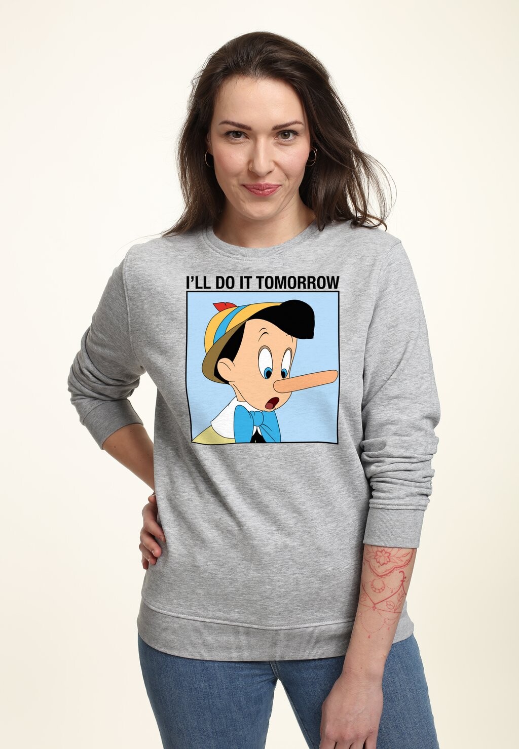 

Толстовка PINOCCHIO DO IT TOMORROW Disney, цвет Mottled Light Grey