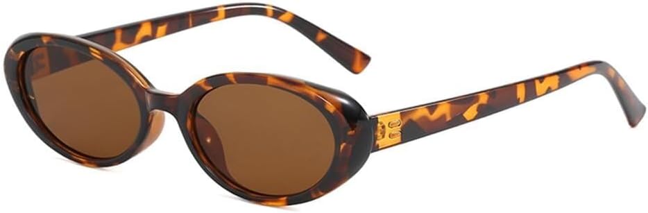 

Овальные солнцезащитные очки для женщин и мужчин с защитой от УФ-излучения UV400, для занятий спортом на открытом воздухе, бега и езды на велосипеде, светло-коричневые LXLHWN, Leopard Brown