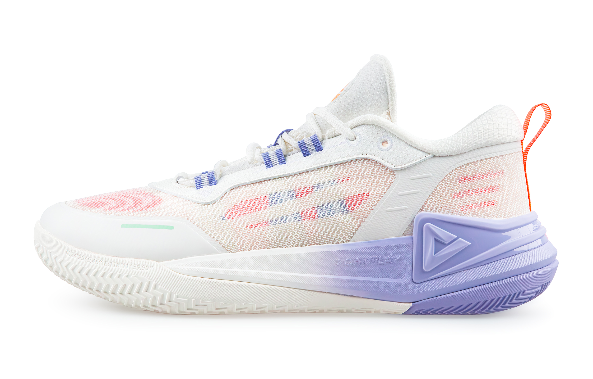 

PEAK Баскетбольные кроссовки мужские, низкие, цвета слоновой кости/фиолетовый