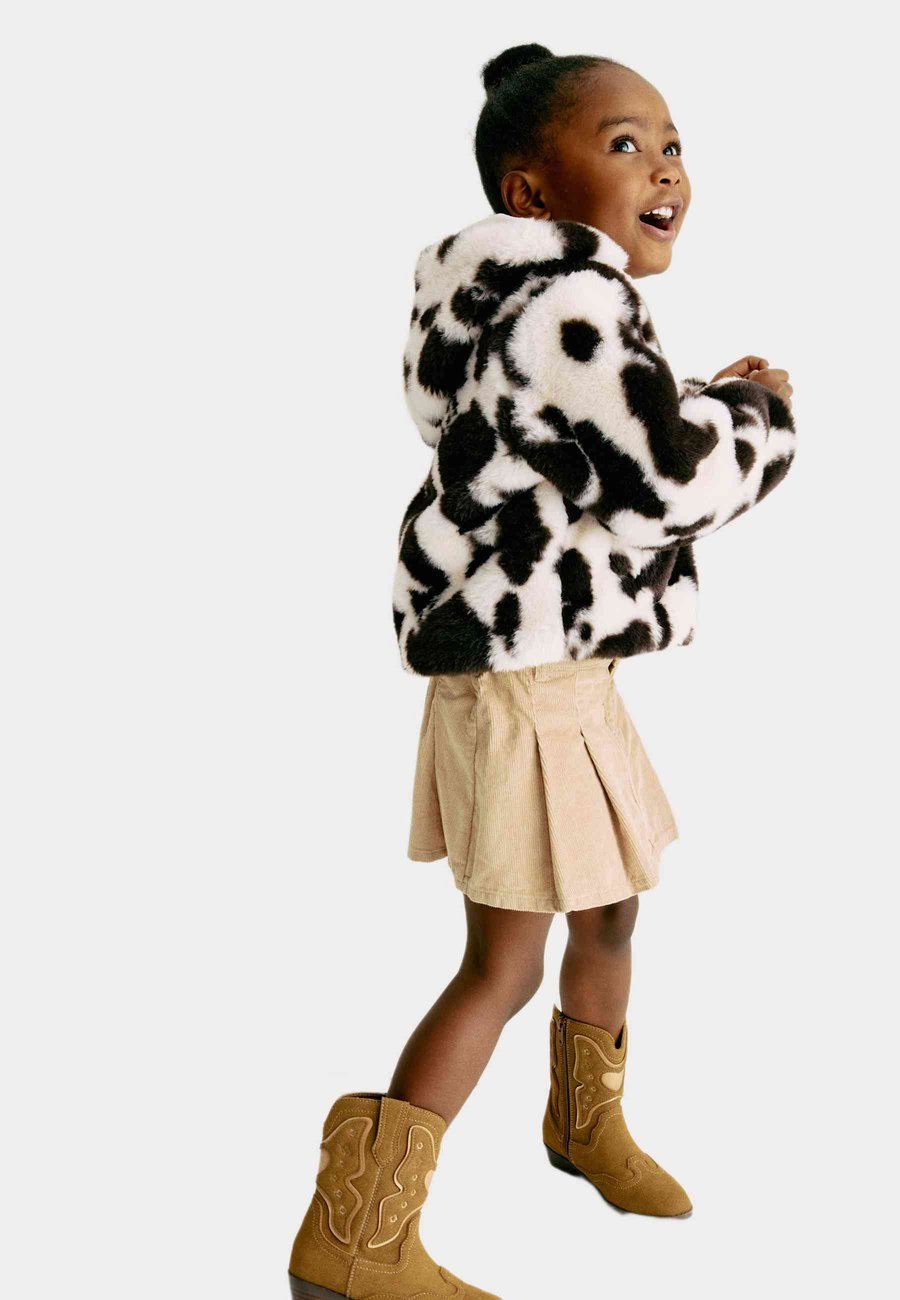 Флисовая куртка Marks & Spencer ANIMAL PRINT HOODED JACKET (2-8 YRS)., Ecru Mix/Off-White — фото 4
