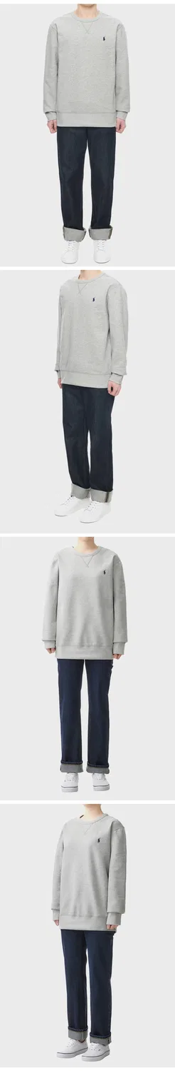 Мужской флисовый свитшот с круглым вырезом серого цвета от Polo Ralph Lauren — фото 4