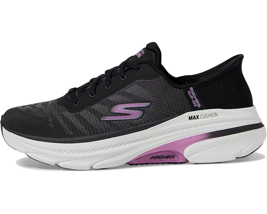 Кроссовки SKECHERS Max Cushioning Arch Fit 2.0 Adelphi Hands Free Slip-Ins, цвет Black/Lavender — фото 4