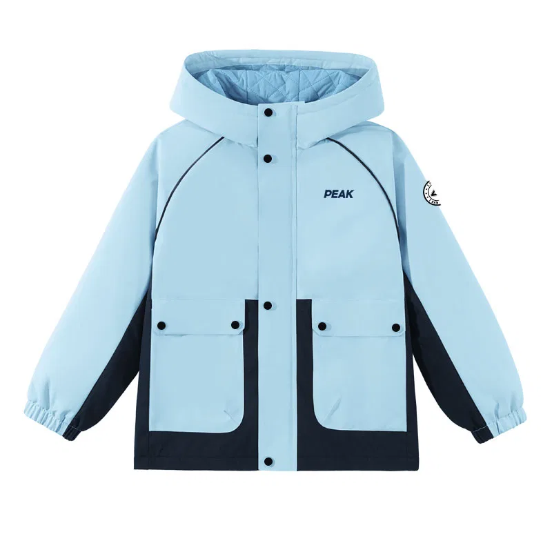 Детская софтшелл куртка с капюшоном PEAK Navy Blue