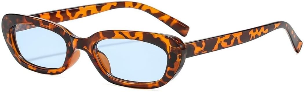 

Солнцезащитные очки с защитой от УФ-излучения UV400 | Маленькая оправа "кошачий глаз" | Линзы конфетных цветов для занятий спортом на открытом воздухе и вождения LXLHWN, Leopard Print Blue