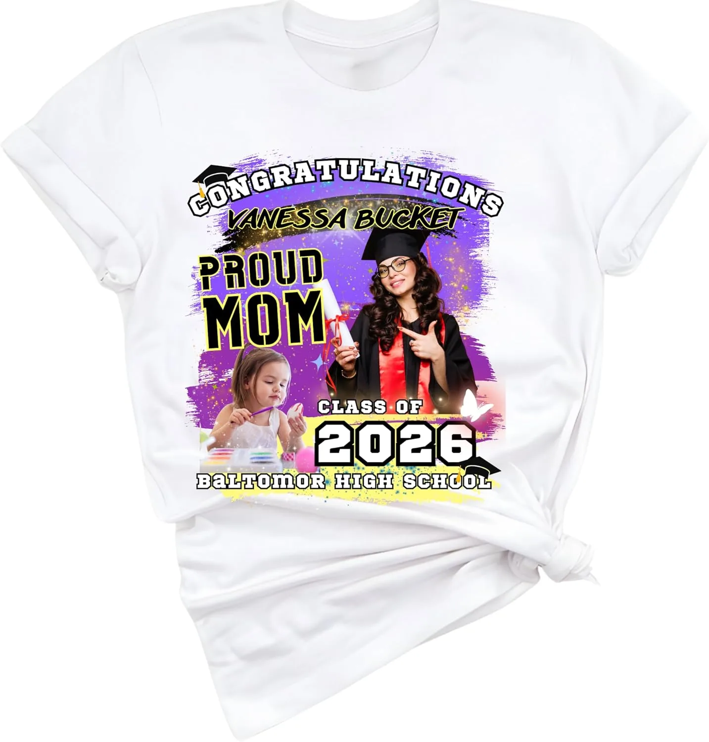 

Персонализированная футболка для выпускника 2026 JajuTee