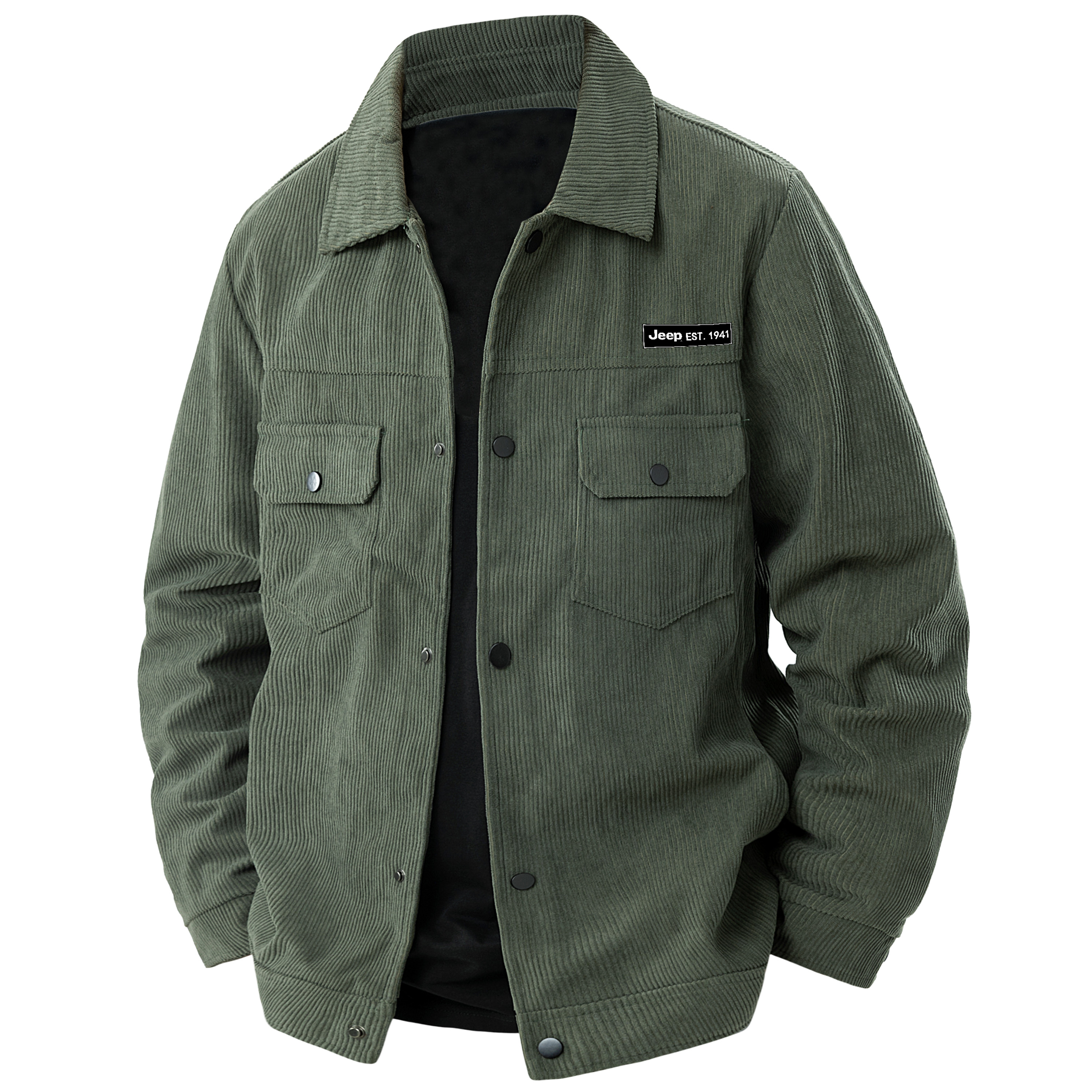 

Куртка Unisex Lapel Moderate Workwear Jeep, army зеленый (invisible seamless pocket version)