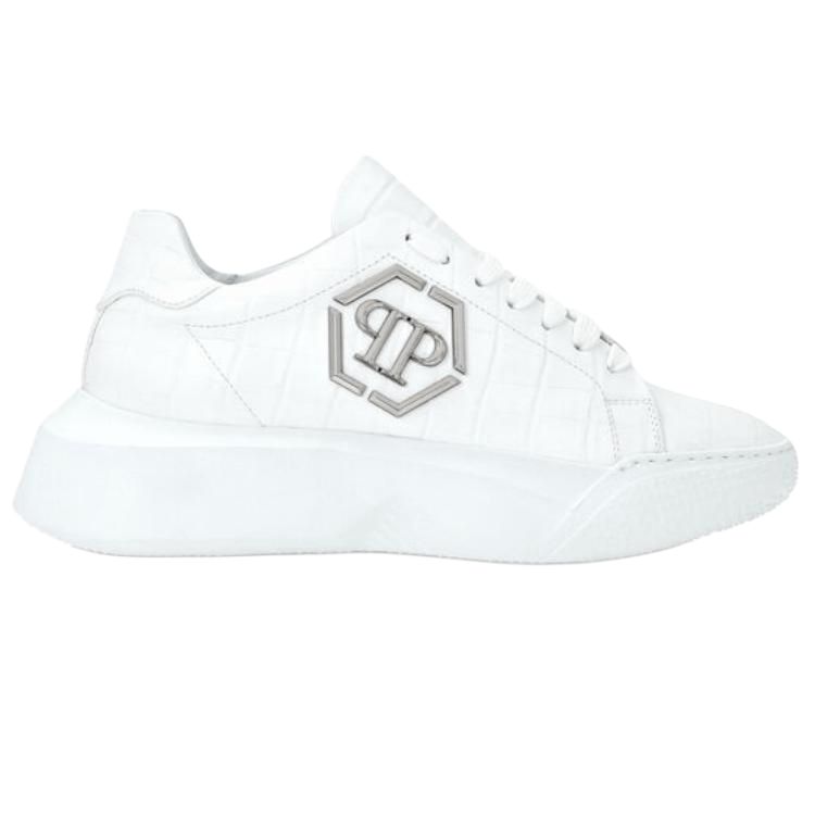 Кроссовки Crocco Low top Casual Shoes Unisex белые PHILIPP PLEIN — фото 3