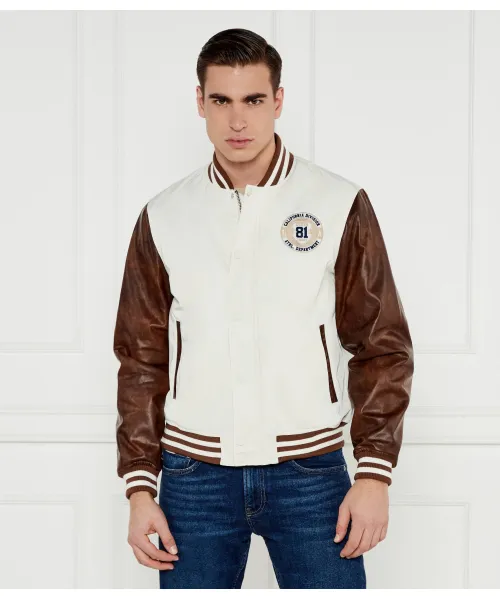 

Университетский Бомбер Regular fit Guess Jeans, белый