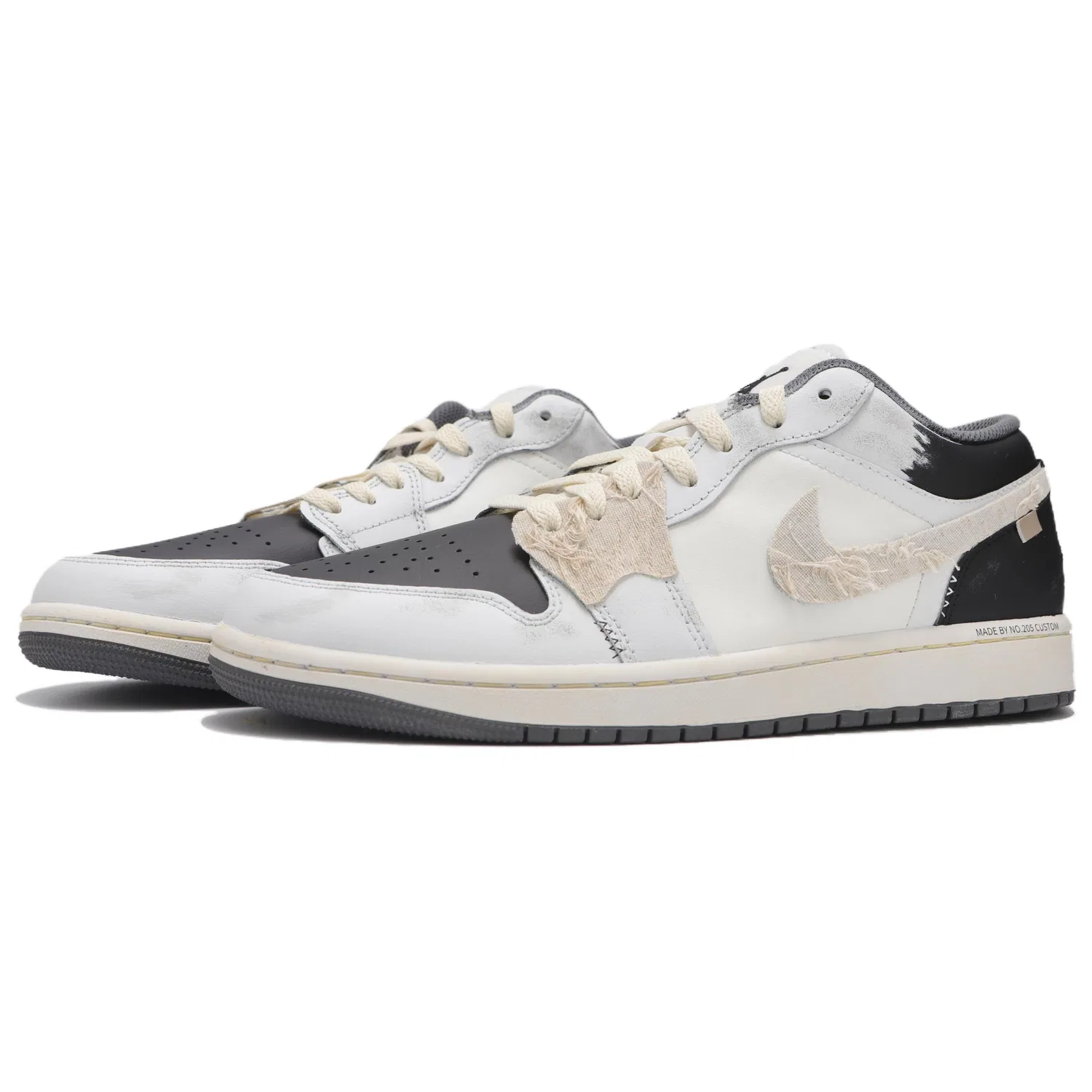Кроссовки баскетбольные Air Jordan 1 Low Beige Black — фото 4