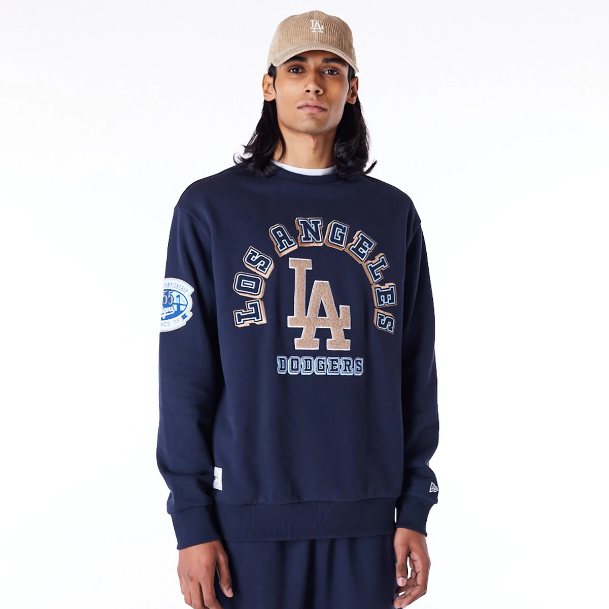 

Мужская толстовка оверсайз серии Wrld Los Angeles Dodgers New Era с круглым вырезом, тёмно-синий