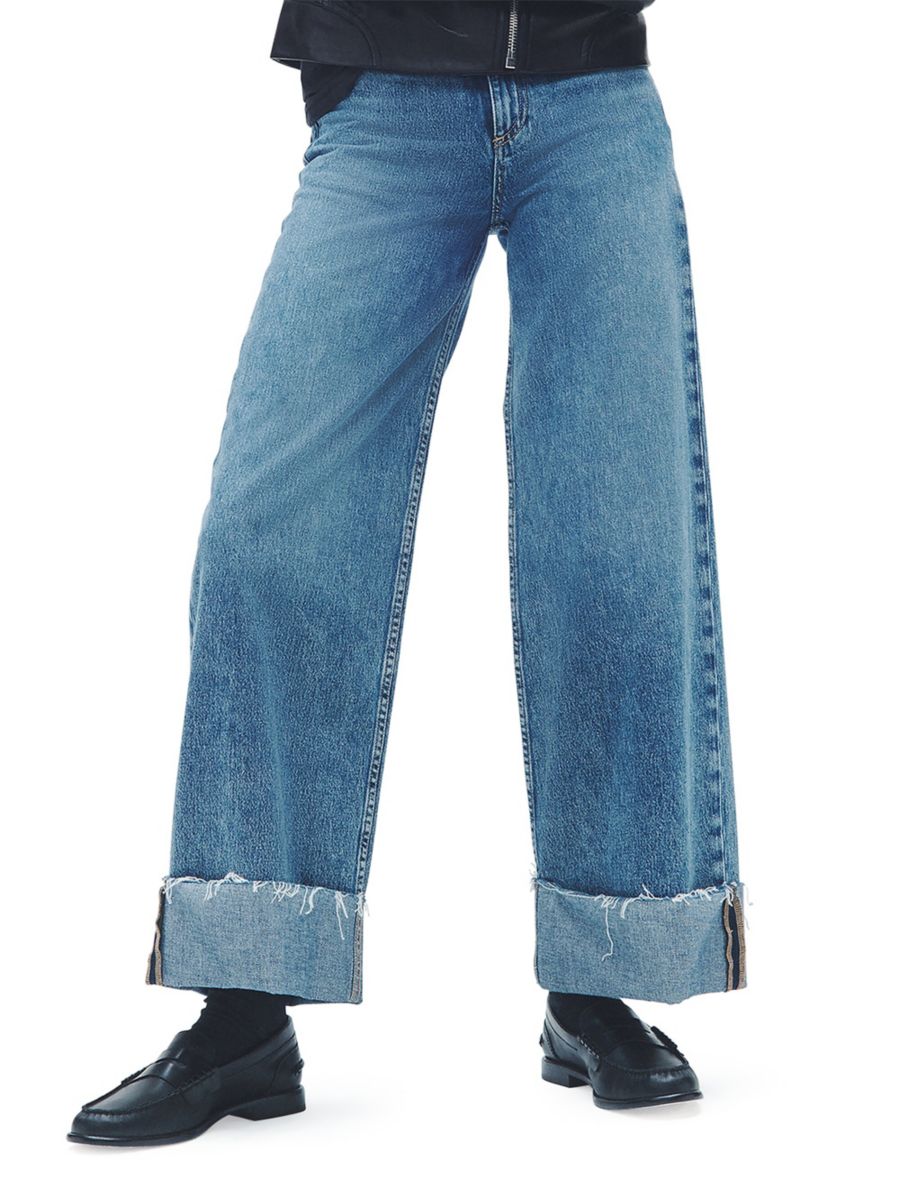

Укороченные джинсы Sofie с манжетами rag & bone, цвет Pebbles