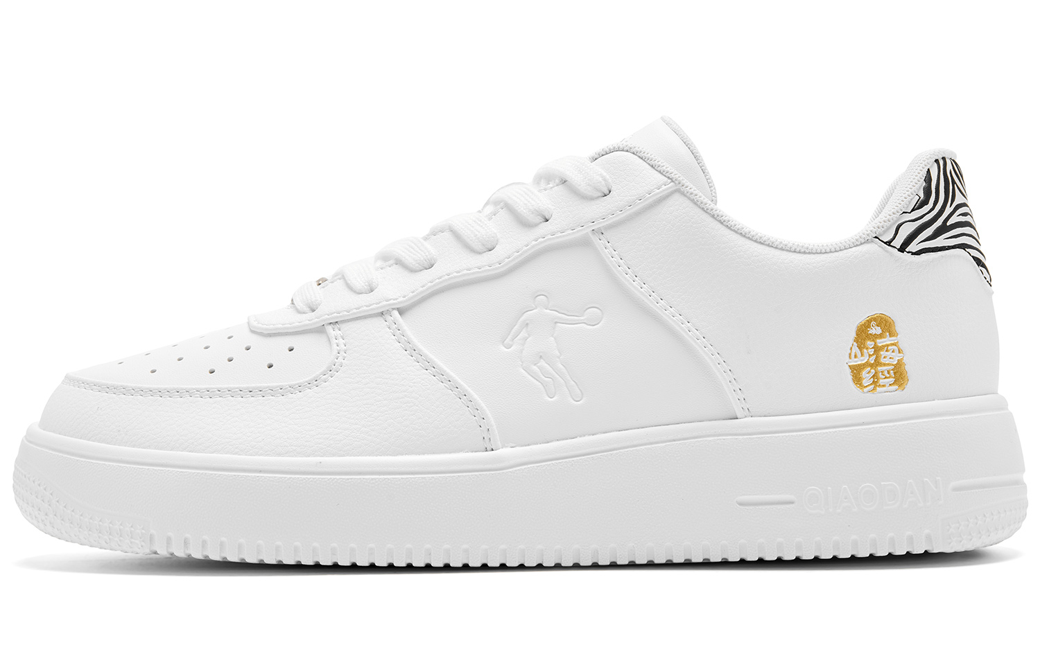 

QIAODAN Кроссовки для скейтбординга SHANHAIJING x Coverage Balance с низким верхом, устойчивые к истиранию и скольжению, мужские, белые, черные