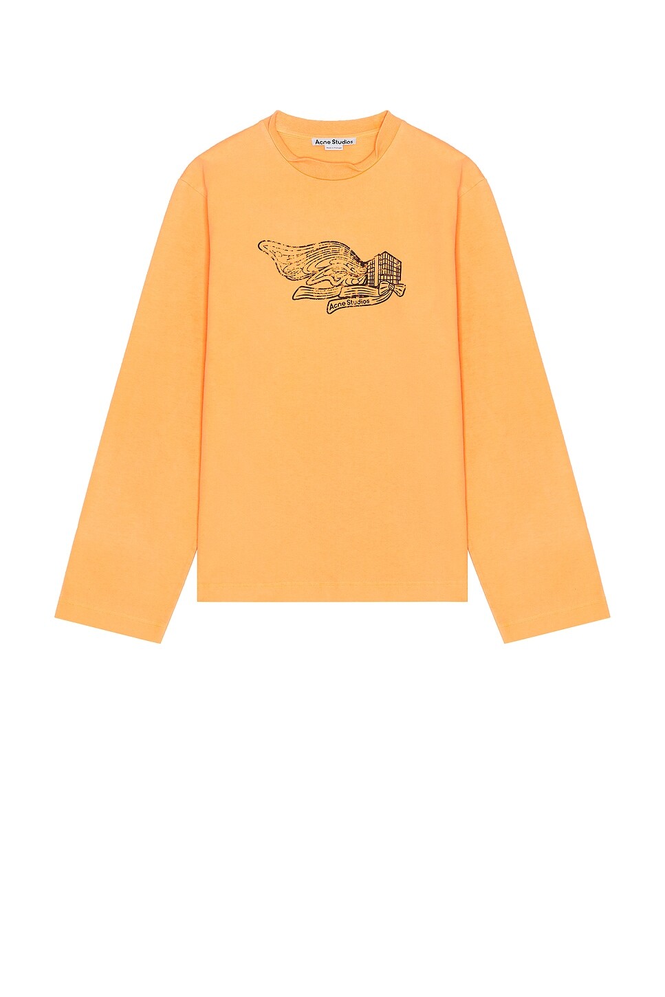 

Футболка с длинным рукавом Acne Studios, цвет Neon Orange