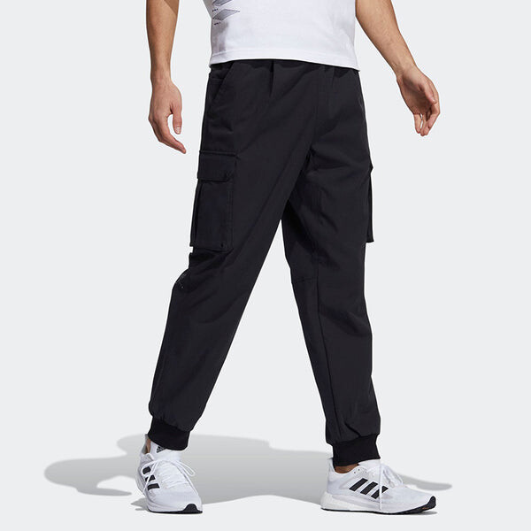 Спортивные штаны Men's adidas Loose Sports Running Cargo Casual Pants/Trousers Black, черный — фото 4