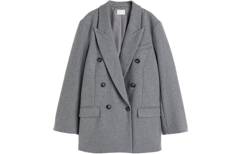 

Деловой пиджак женский серый H&M