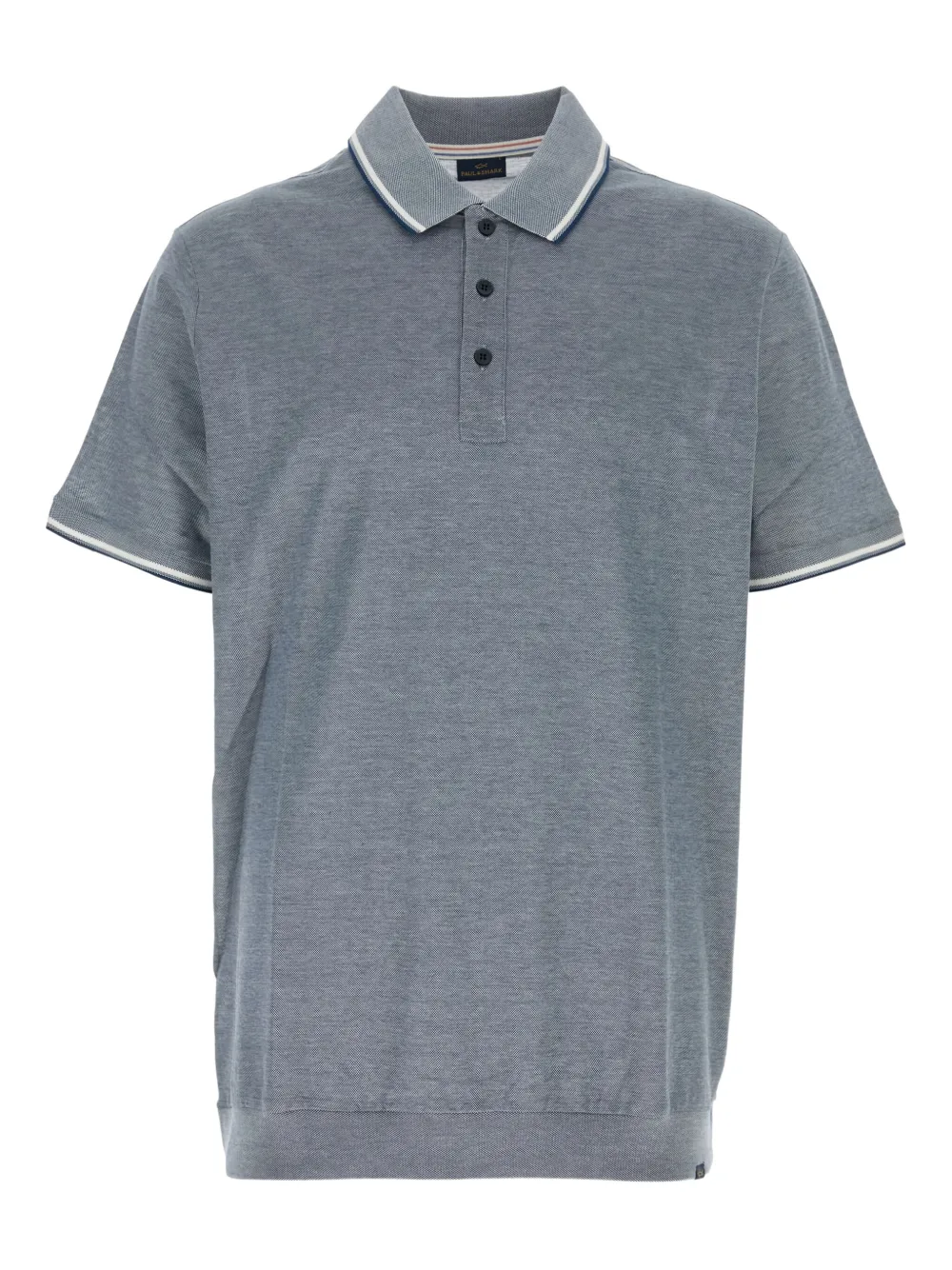 

Поло с полосатыми деталями Paul & Shark, серый