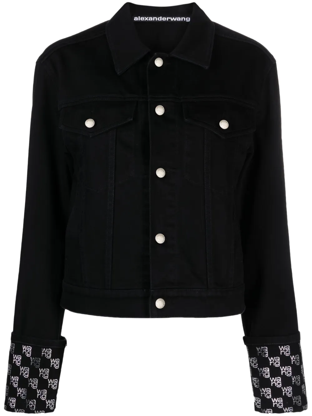 

Джинсовая куртка с логотипом Alexander Wang, черный