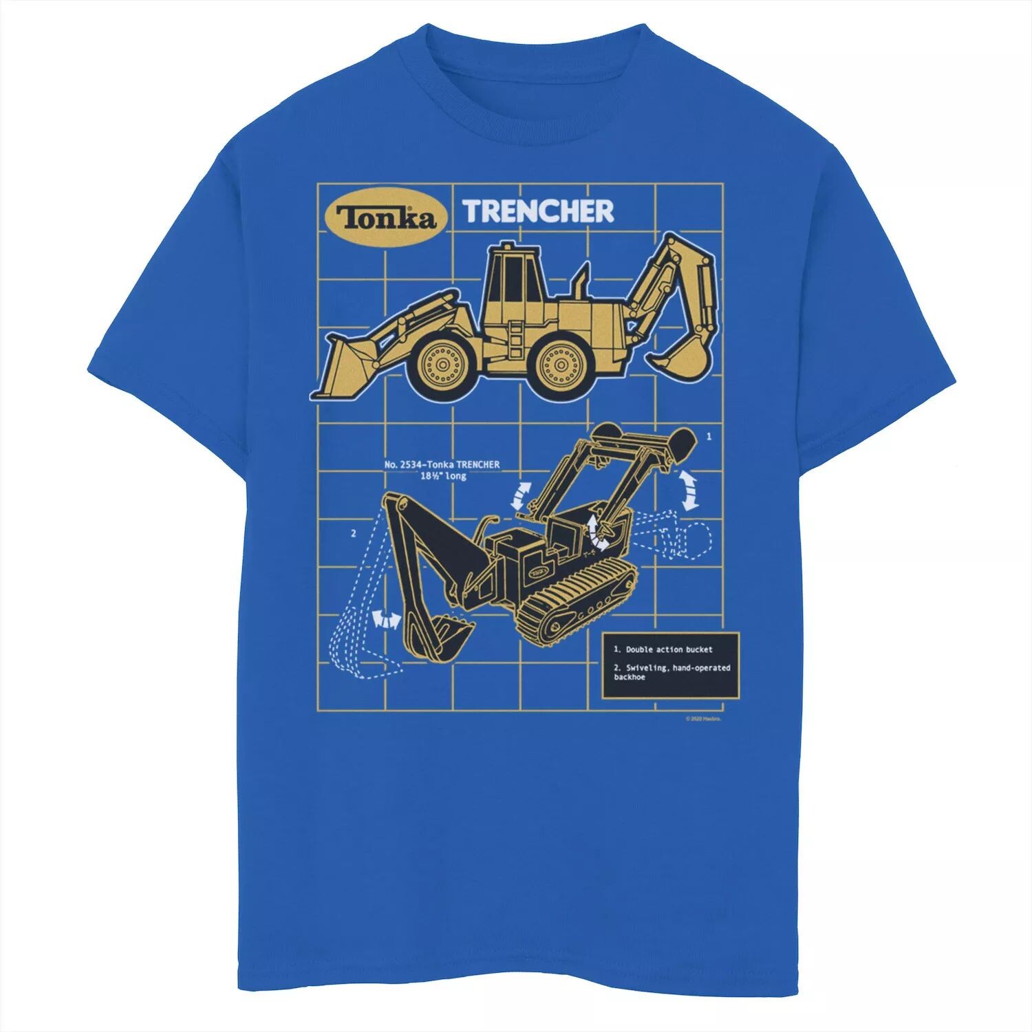 

Футболка Tonka Trencher Grid со схематическим рисунком для мальчиков 8–20 лет Tonka