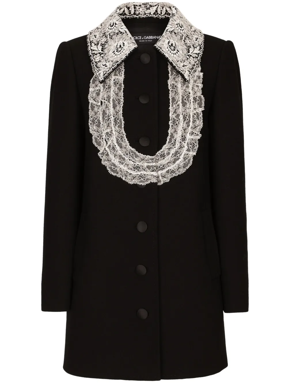 

Платье мини из смесовой вирджинской шерсти DOLCE & GABBANA, черный