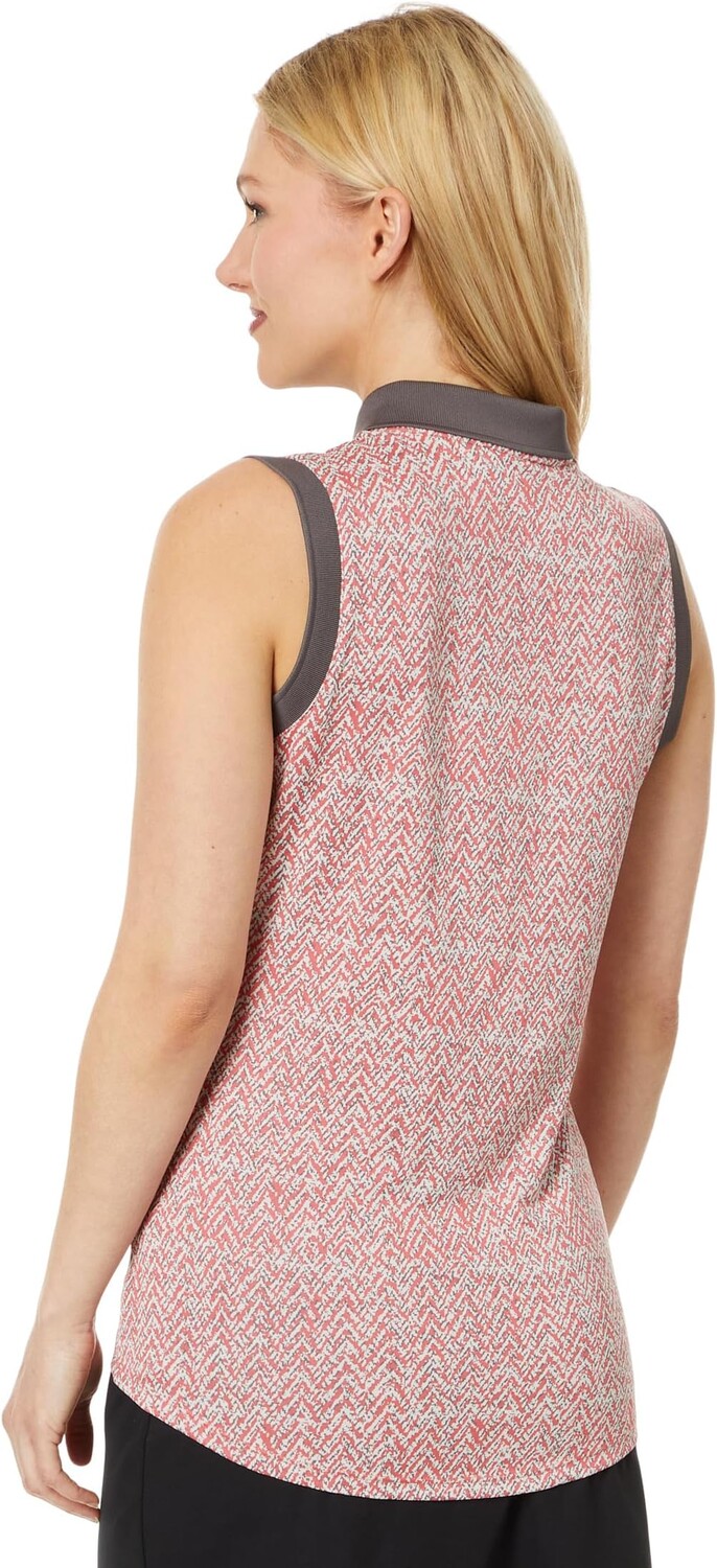 Поло adidas Golf Ultimate365 Jacquard Sleeveless Polo, цвет Charcoal — фото 2