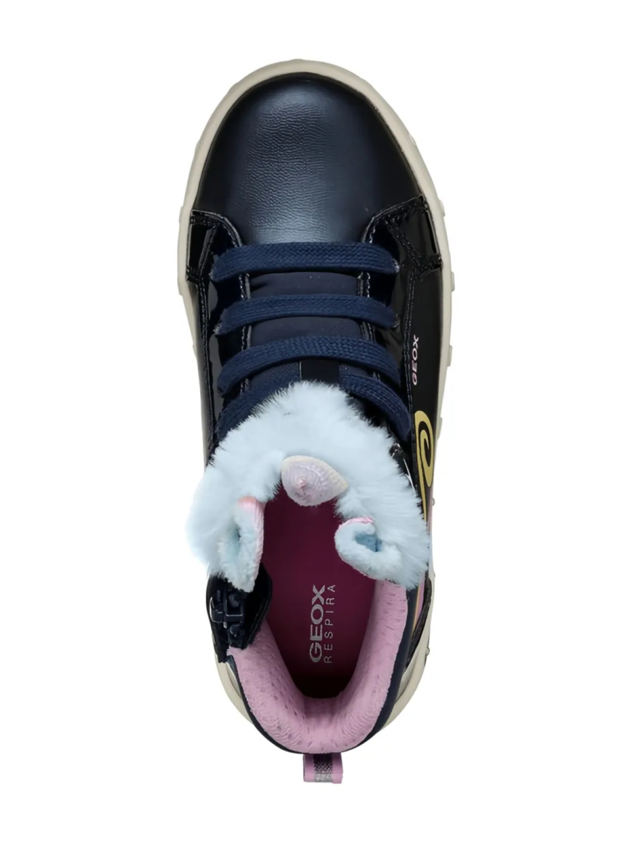 Высокие кеды Skylin с изображением единорога Geox Kids, синий — фото 3