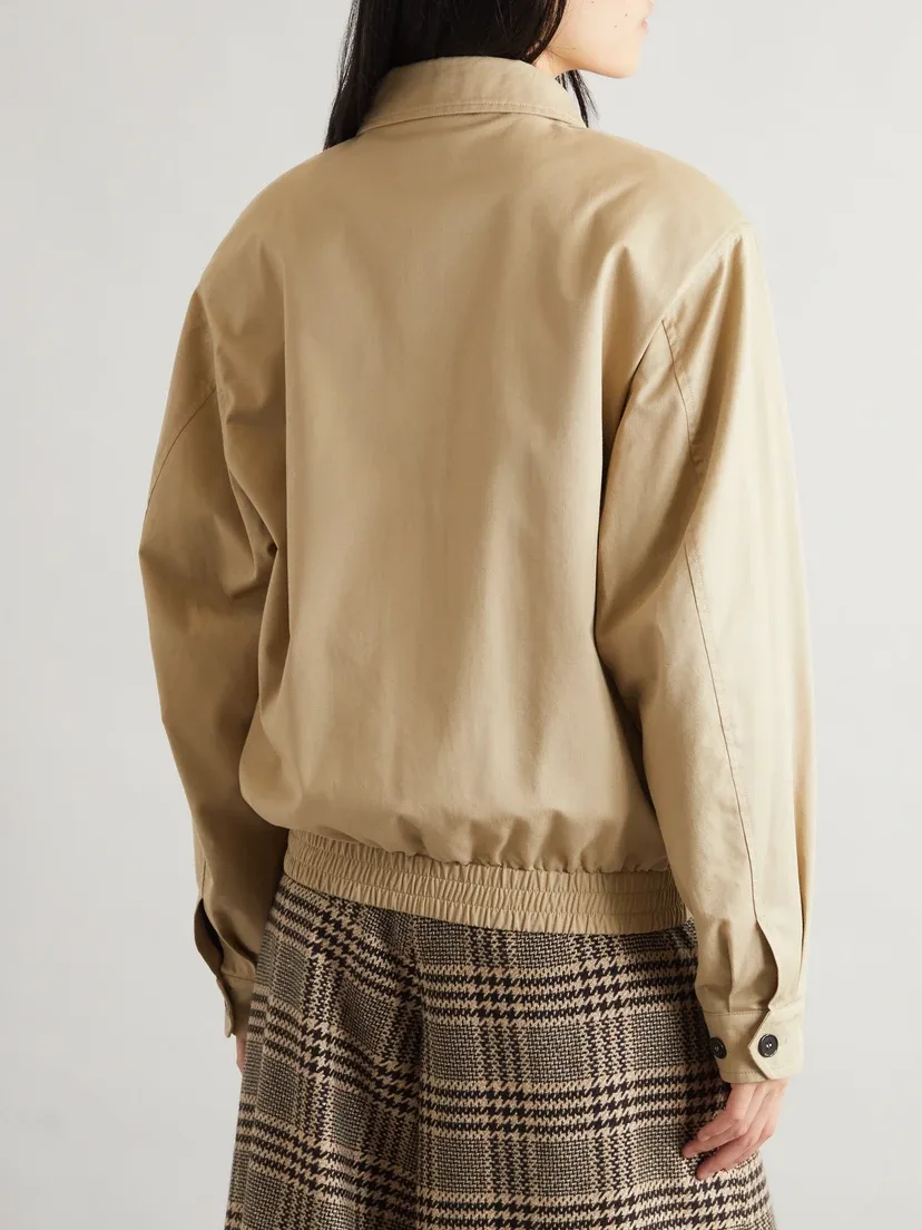 Куртка из хлопкового твила SAINT LAURENT, бежевый — фото 4