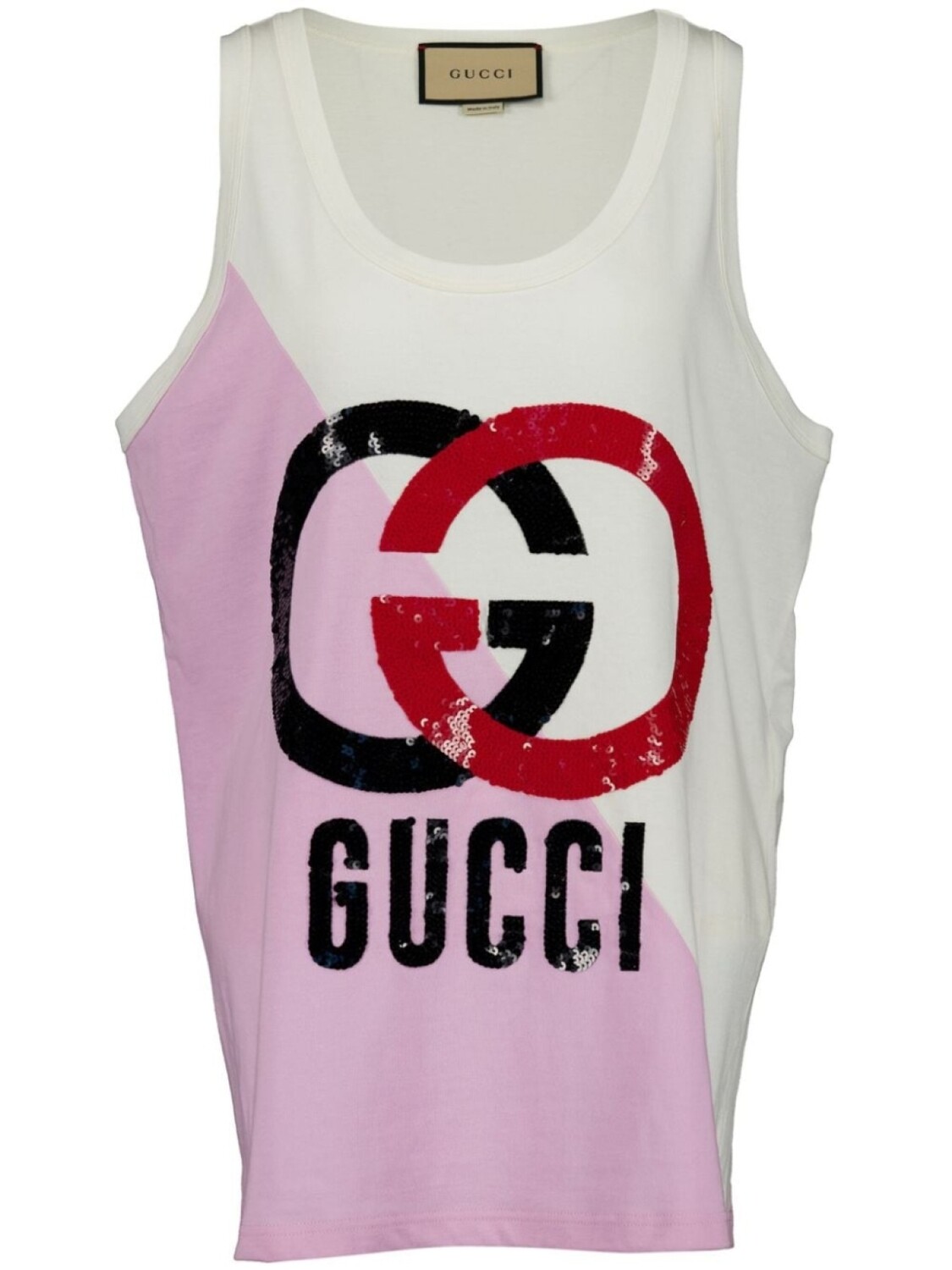 

Gucci топ с пайетками и логотипом Interlocking G, белый