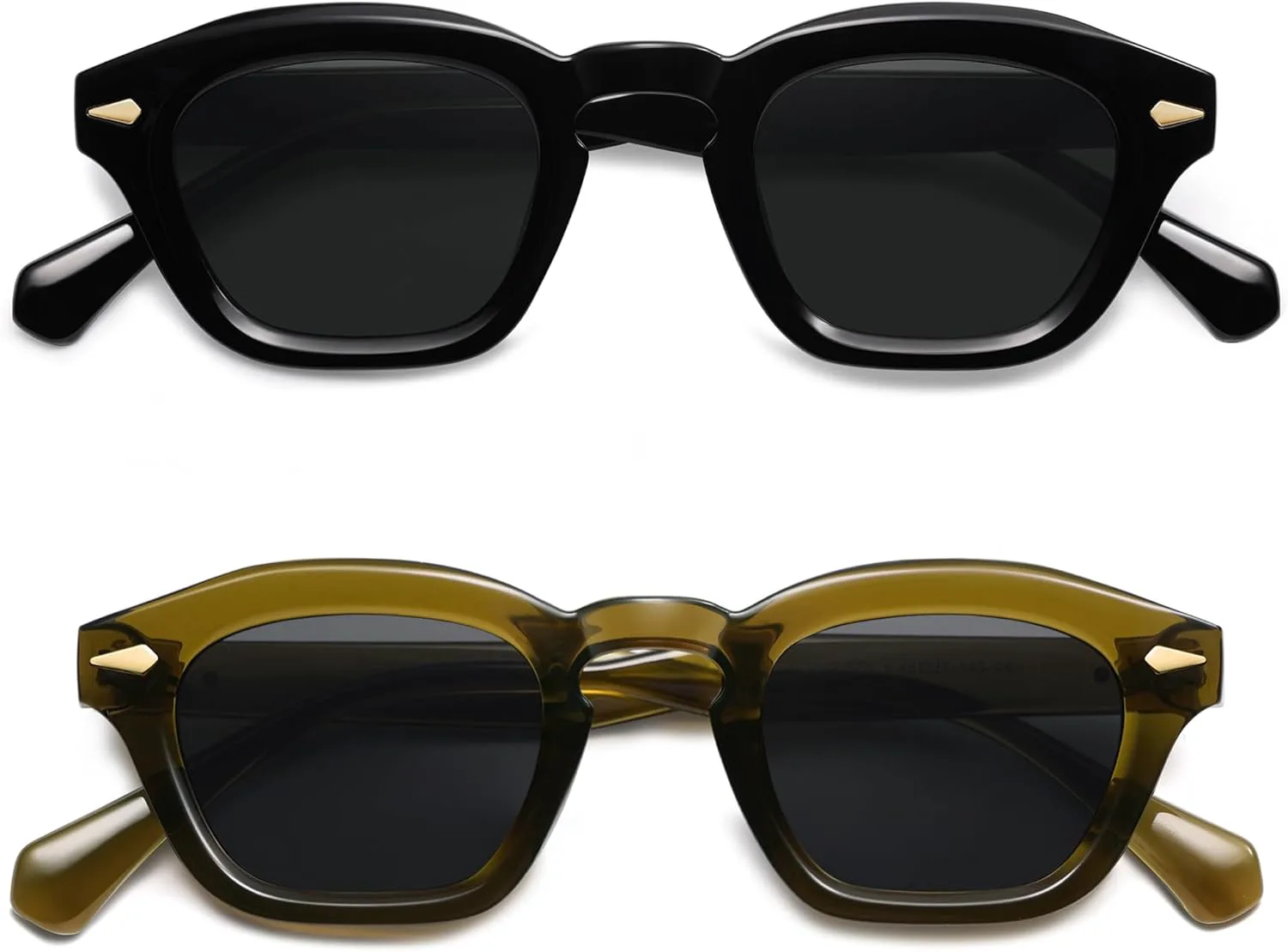 

Маленькие ретро-солнцезащитные очки квадратной формы для женщин и мужчин, прямоугольные солнцезащитные очки AP3680 Appassal, Z1 Black/Grey&olive Green/Grey