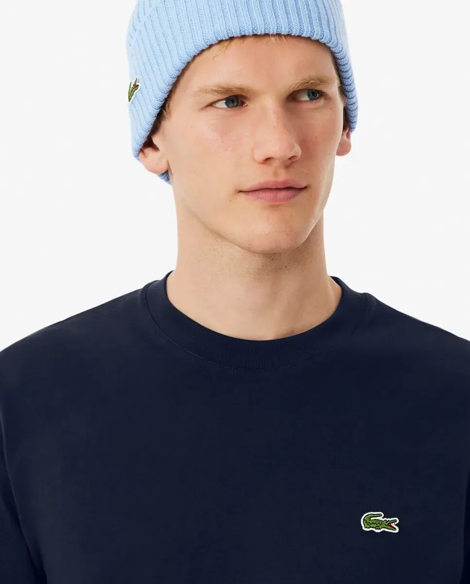 Футболка с длинными рукавами Lacoste мужская, хлопок, темно-синий — фото 3