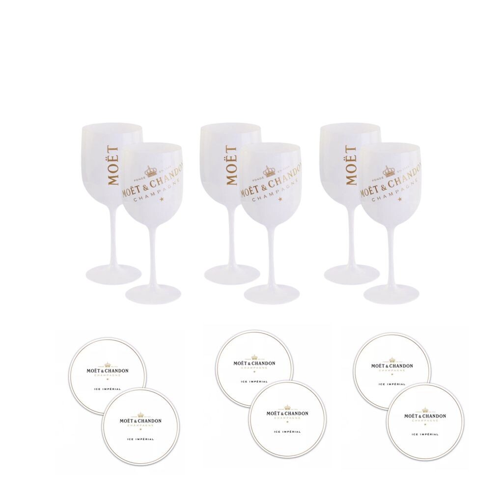 

Бокалы Moët & Chandon, набор из 6 бокалов для шампанского Ice Imperial, включая подставки Moet & Chandon