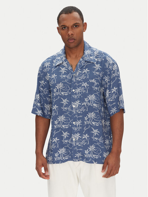 

Свободная рубашка Island Print 3250071 Gant, синий