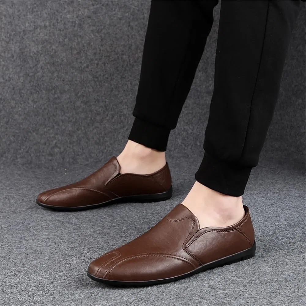 Лоферы мужские кожаные, Loafers, Black UOPYNE — фото 4