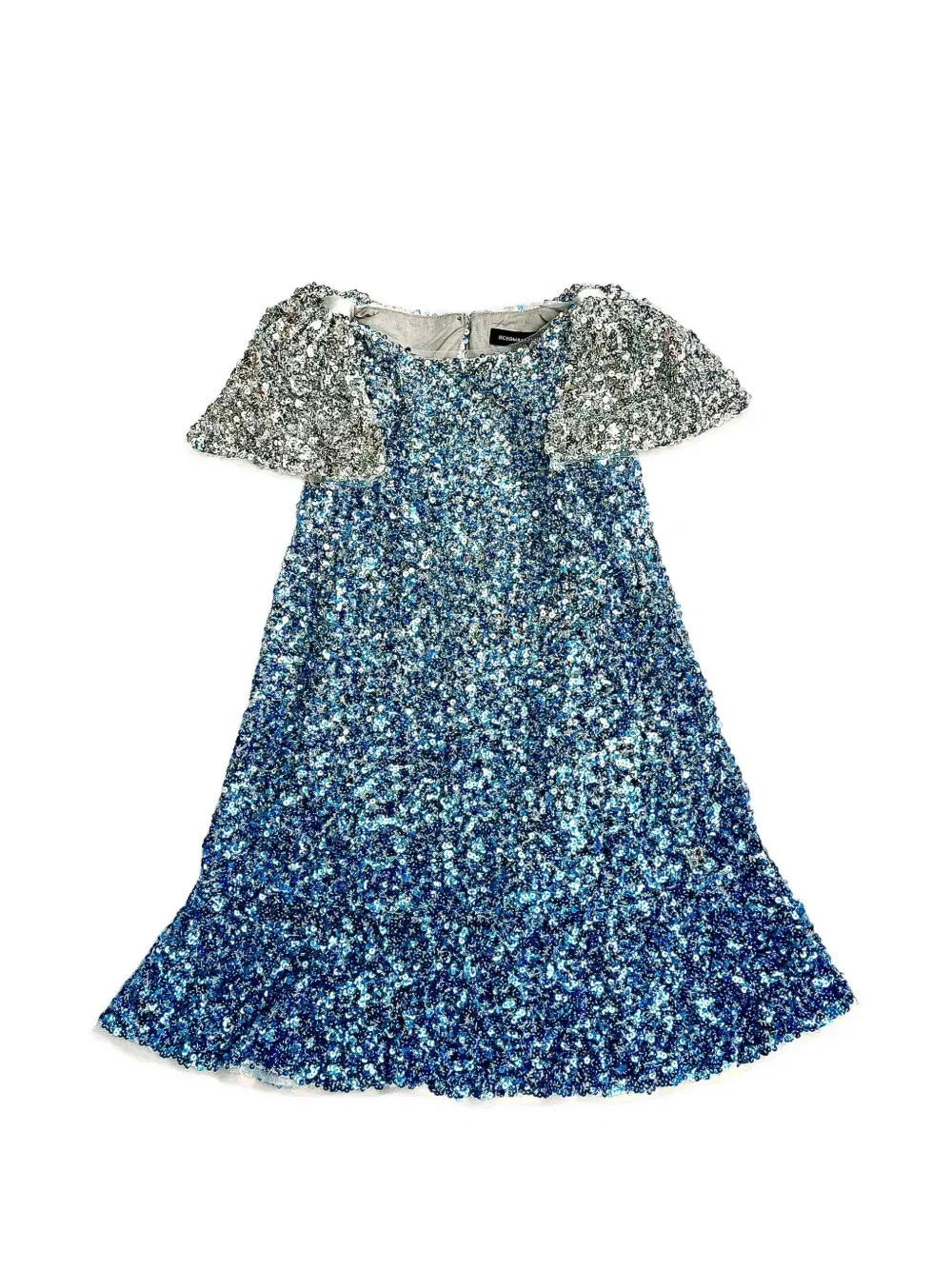 Платье с расшитыми пайетками рукавами-крылышками Bcbg Kids, синий