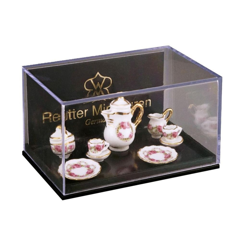 

Кофейный сервиз на 2 персоны, лента-роза Reutter Miniaturen, черный
