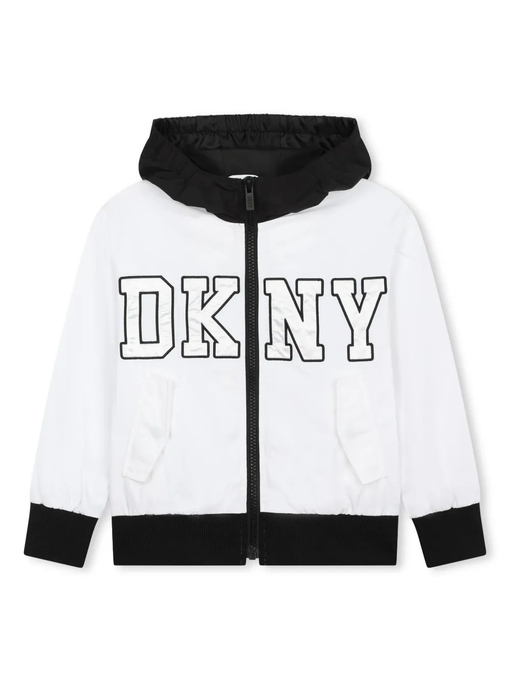 

Куртка с капюшоном и логотипом Dkny Kids, белый