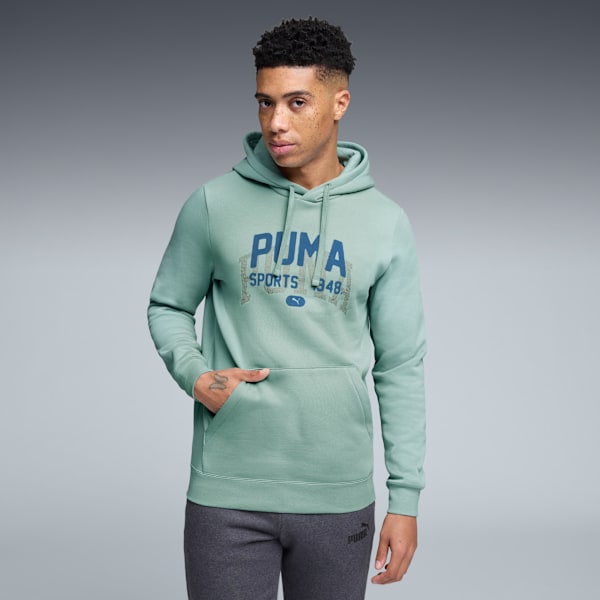 

Мужская флисовая толстовка с капюшоном House Of Graphics Puma, зеленый