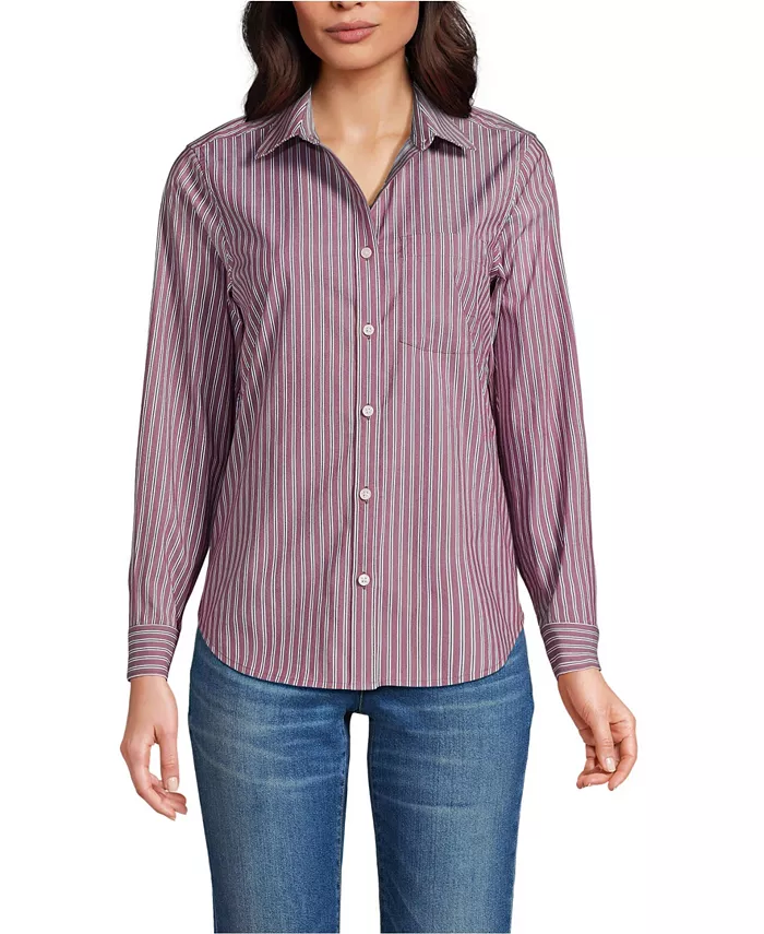 

Женская охлаждающая рубашка с пуговицами спереди Lands' End, красный