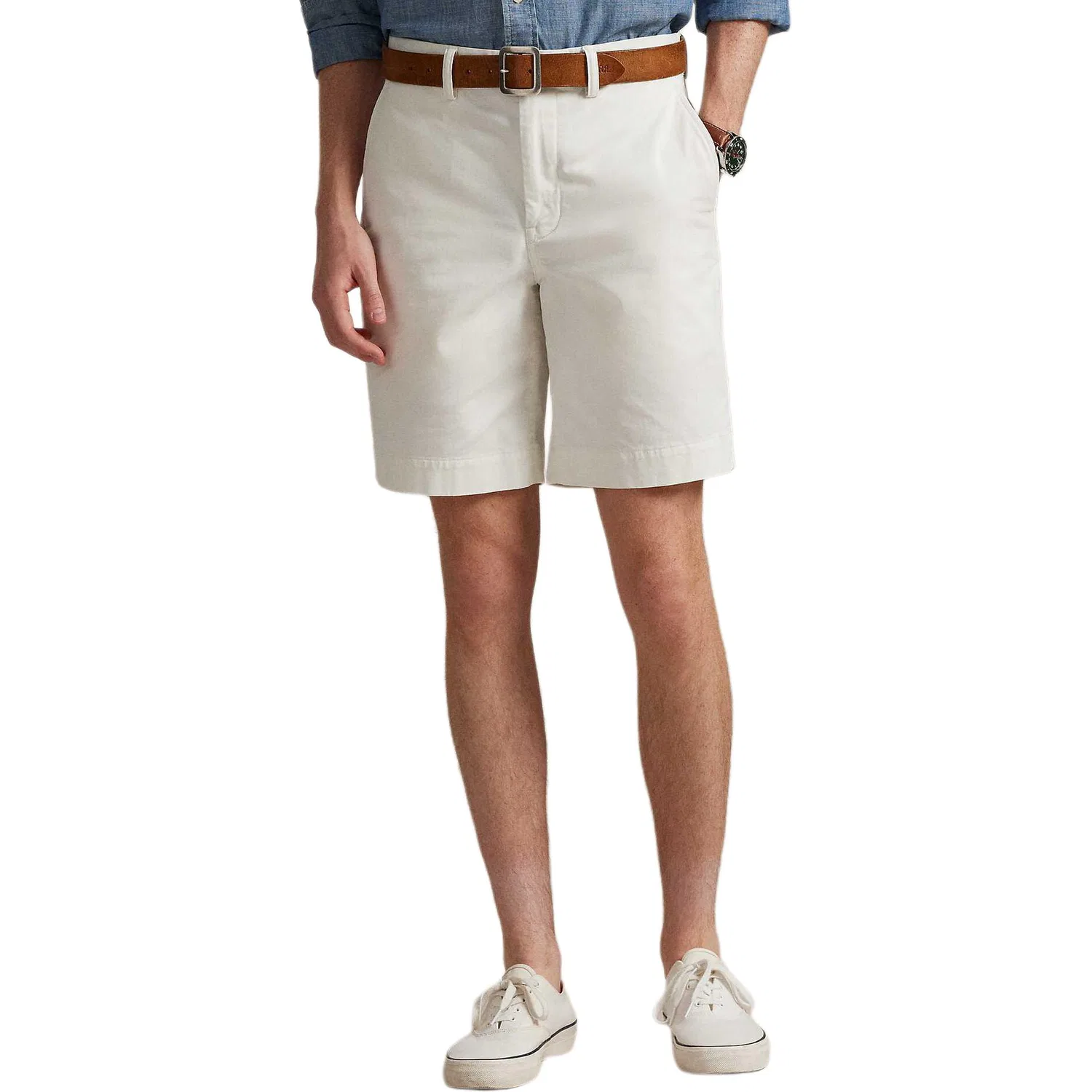 Шорты повседневные SS26 Classic Version мужские Polo Ralph Lauren, Washed White — фото 3