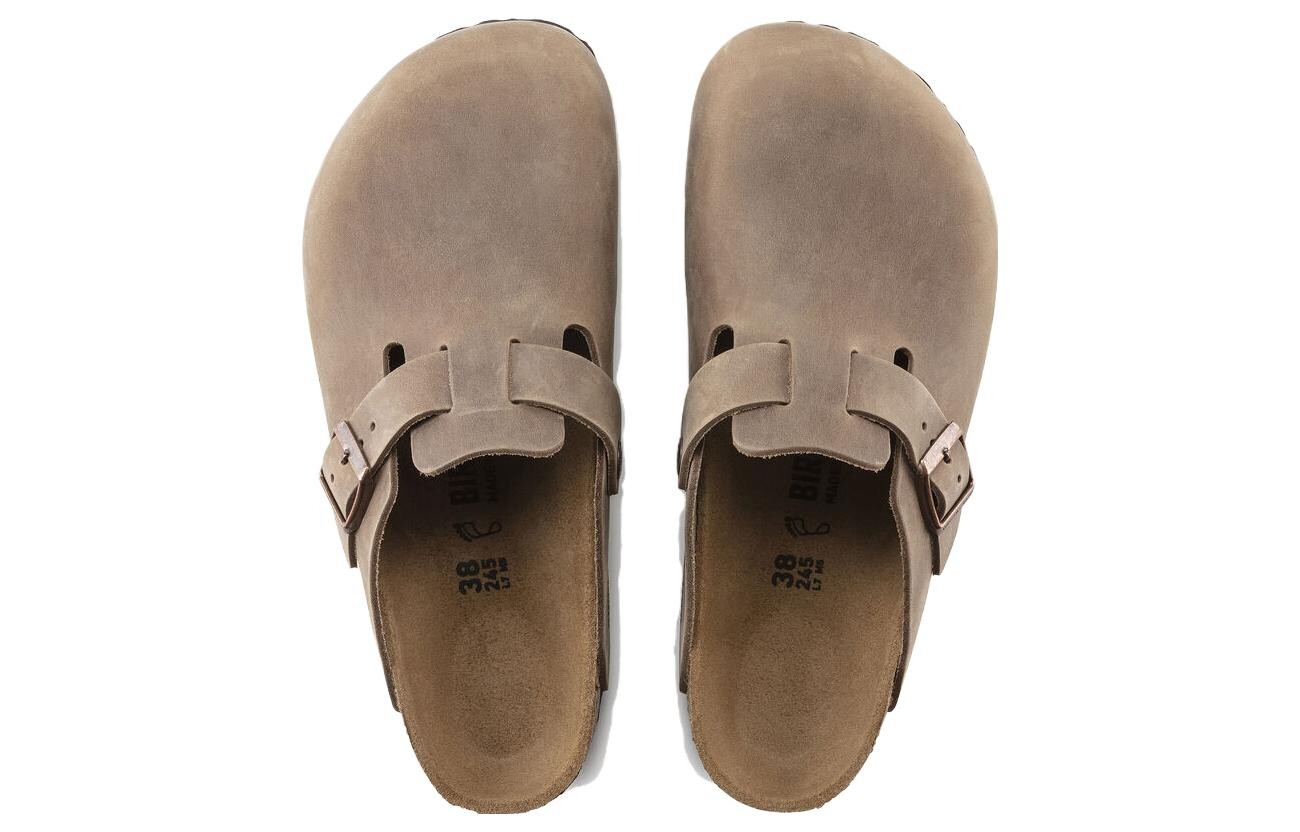 Мюли Birkenstock Boston Oiled Leather узкие унисекс, светло-коричневый — фото 2