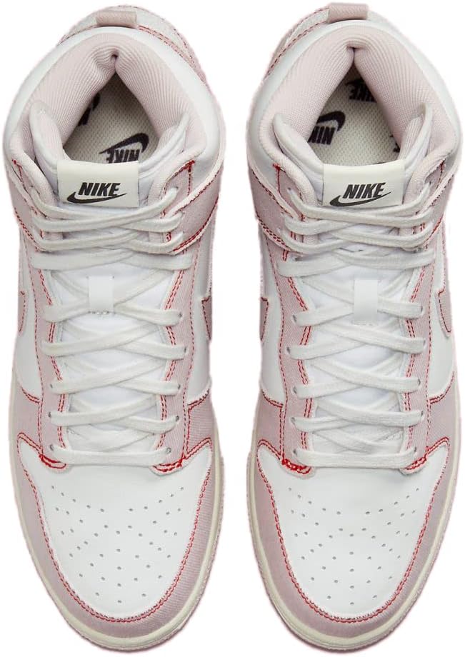Кроссовки Nike Dunk High 1985 - Summit White / Barely Rose / University Red, розовый/белый — фото 4