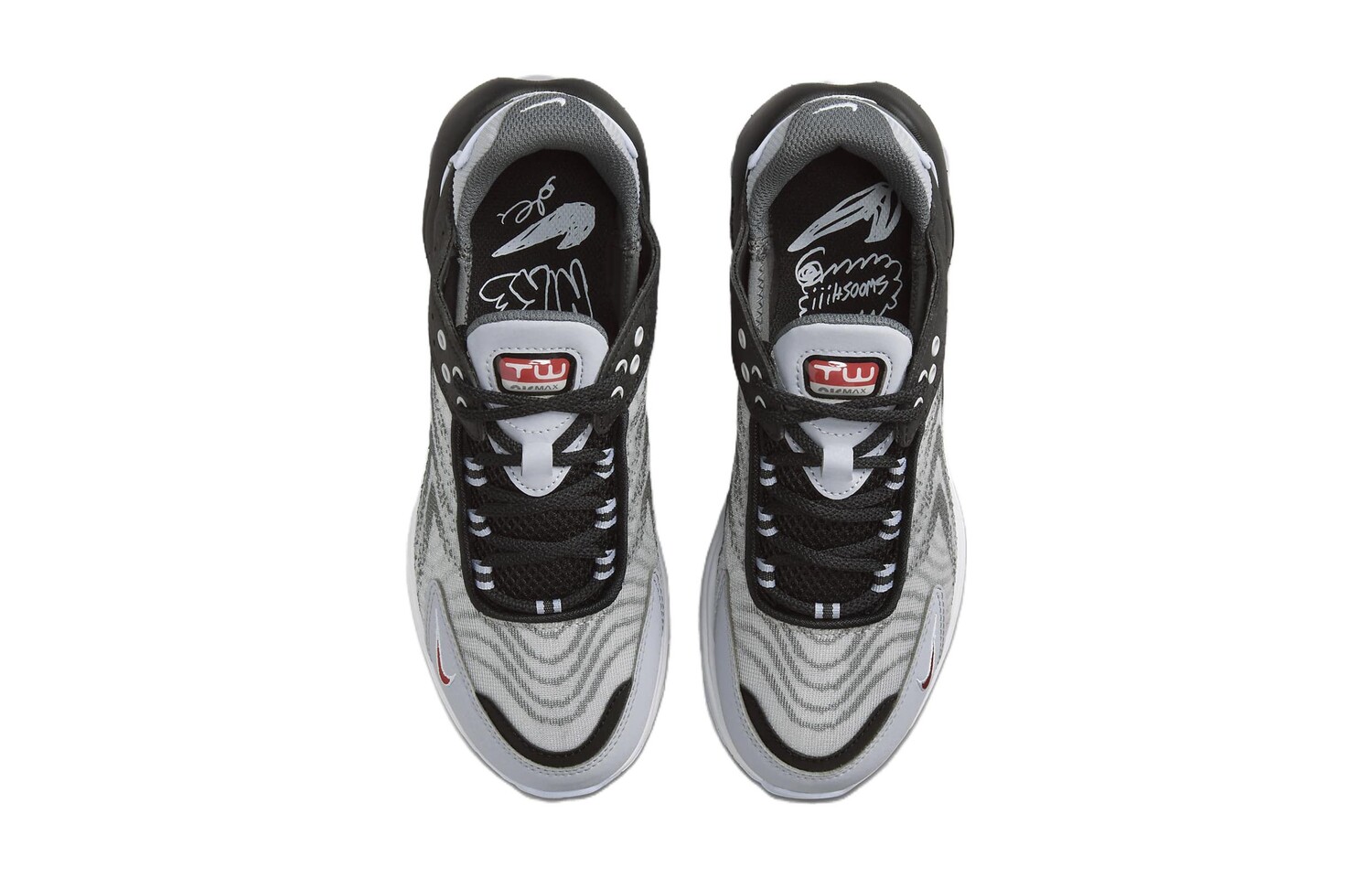 Air Max TW Kids" повседневная обувь для начальной школы Nike, цвет Black Gray — фото 3