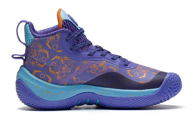 Кроссовки баскетбольные Li-Ning YOUNG Avant Garde Power I Team Abrasion Resistant Rebound Support YOUNG, Flower Baskets Purple — фото 3