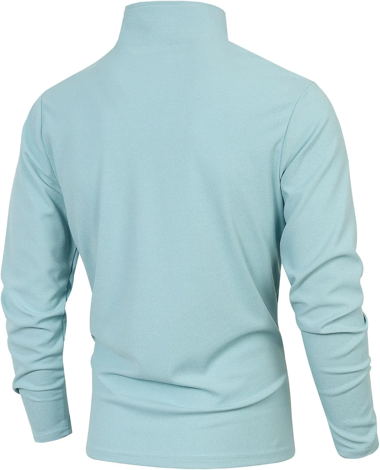 Мужская футболка для гольфа 1/4 Zip с длинным рукавом, цветной блок — фото 3