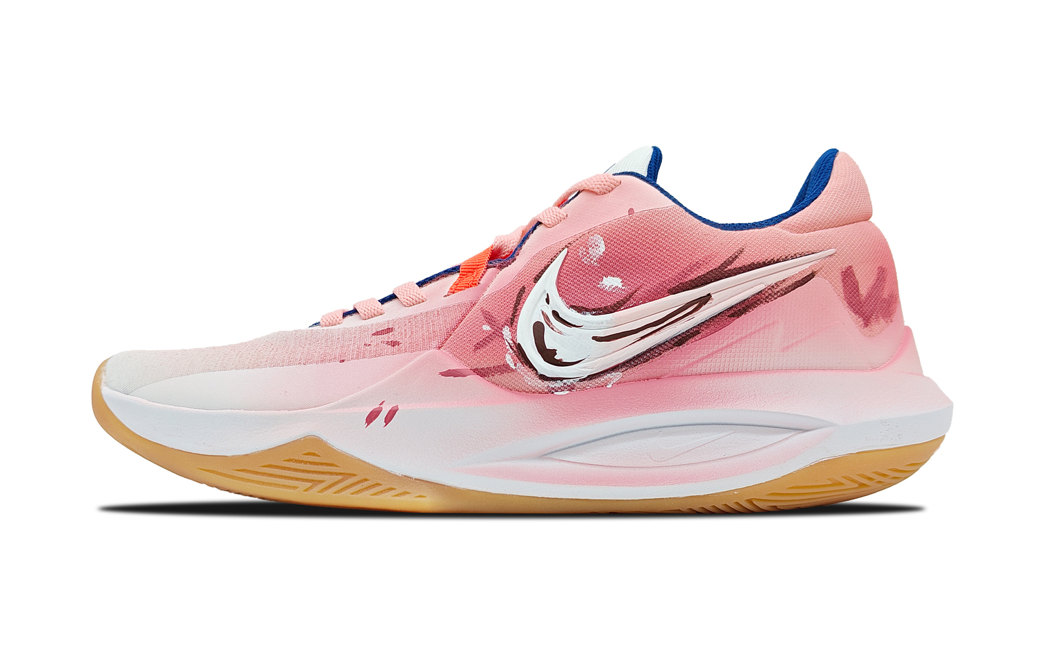 

Nike Precision 6 Износостойкие Низкие Баскетбольные Кроссовки Мужские Розовые Белые