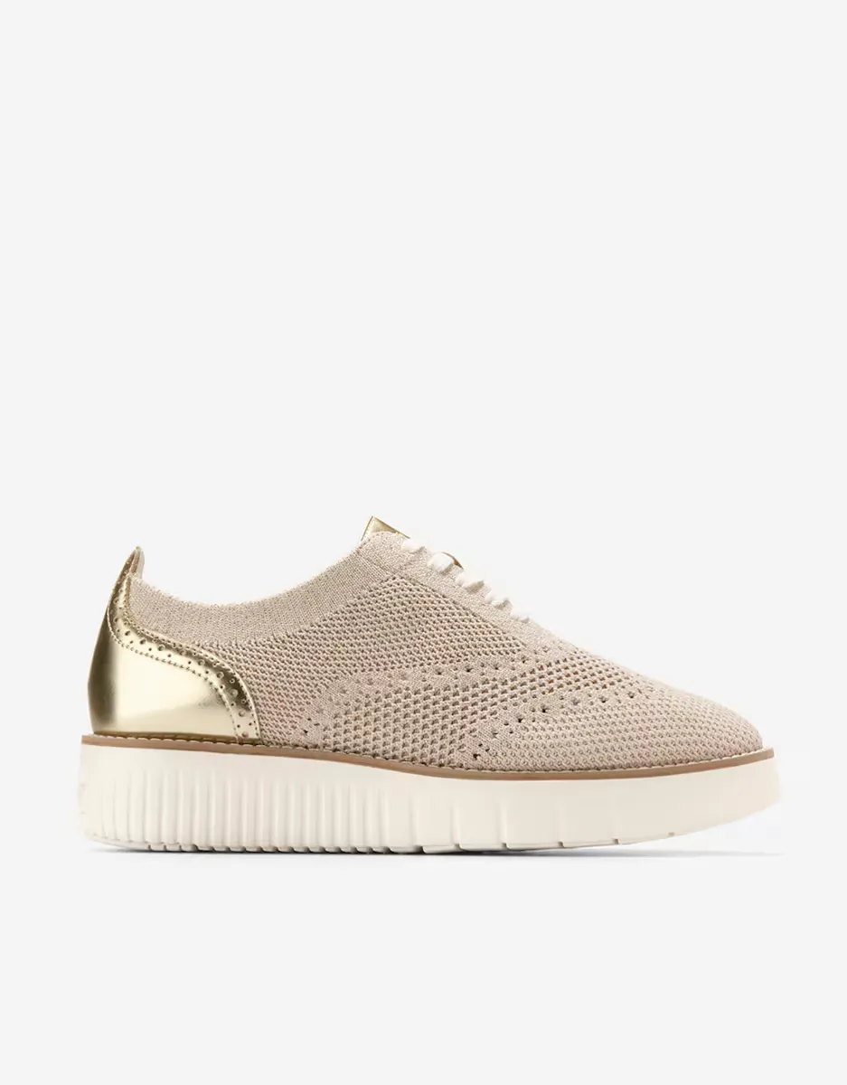 Женская обувь на шнуровке из ткани Stitchlite Cole Haan, бежевый