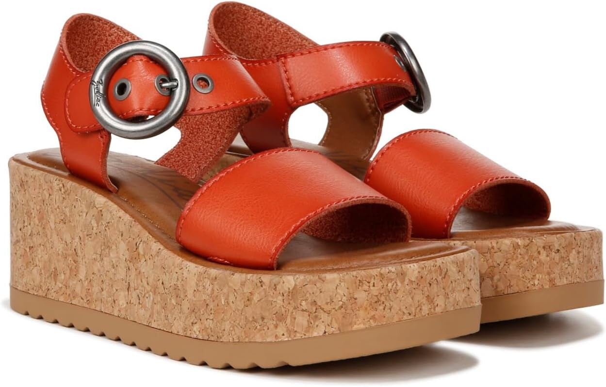 

Туфли ZODIAC Glory Ankle Strap Wedge Sandal, цвет Rust Orange