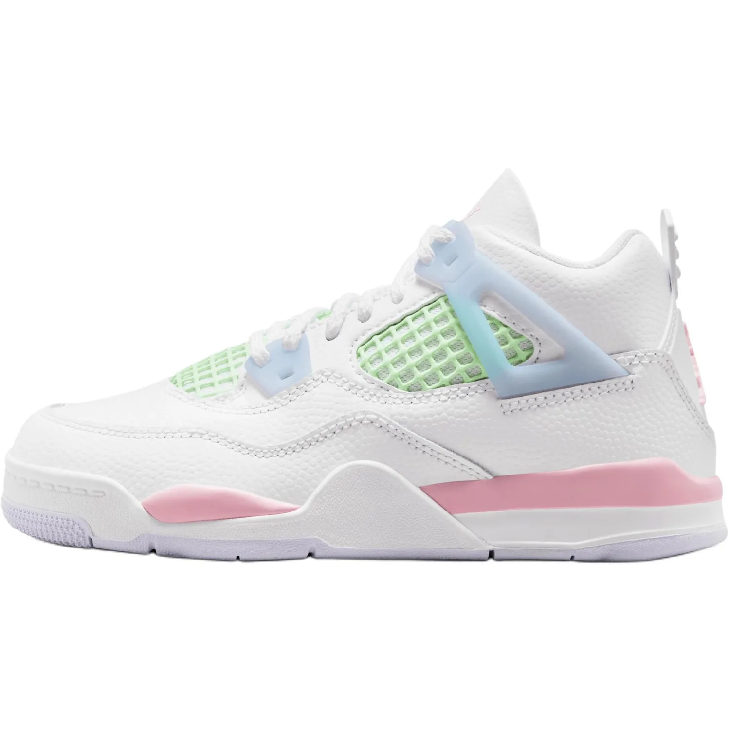 Jordan Air 4 детские баскетбольные кроссовки White Blue Green для детей 3-7 лет