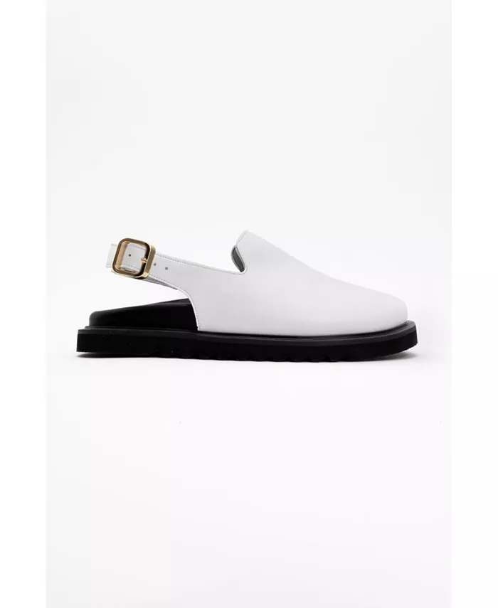 Сабо из кожи Laby (женские) Forever & Always Shoes, белый — фото 2